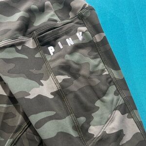 PINK Victoria's Secret Olive Camouflage Leggings